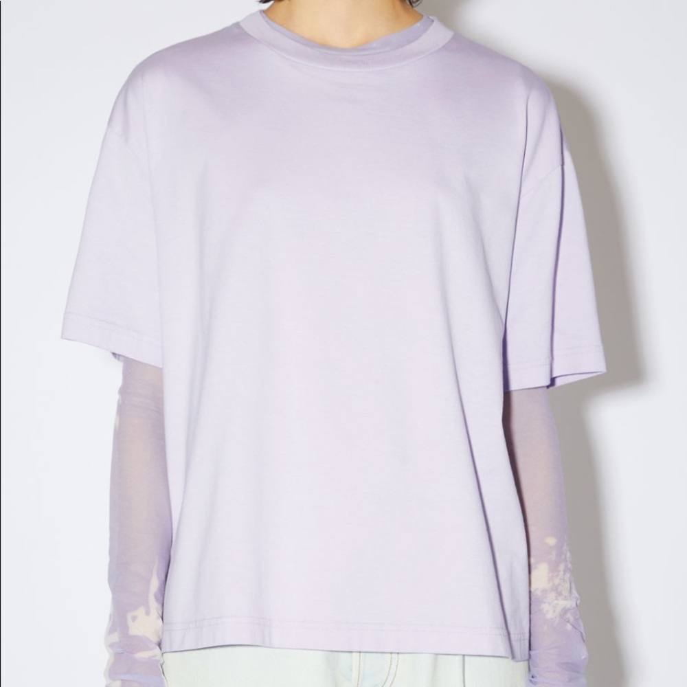 Acne Studios Edie Pink Label Tee in Lavender
